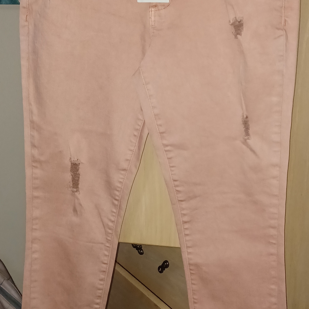 Stylish Distressed Pink Pants